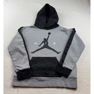 Air Jordan Boys' Hoodie Sweatshirt Gray Speckled Pullover Jumper Youth M (10-12)